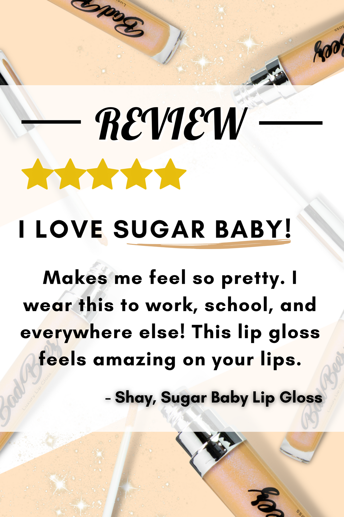 Hydrating & Moisturizing Luxury Lip Gloss | Sugar Baby .24oz