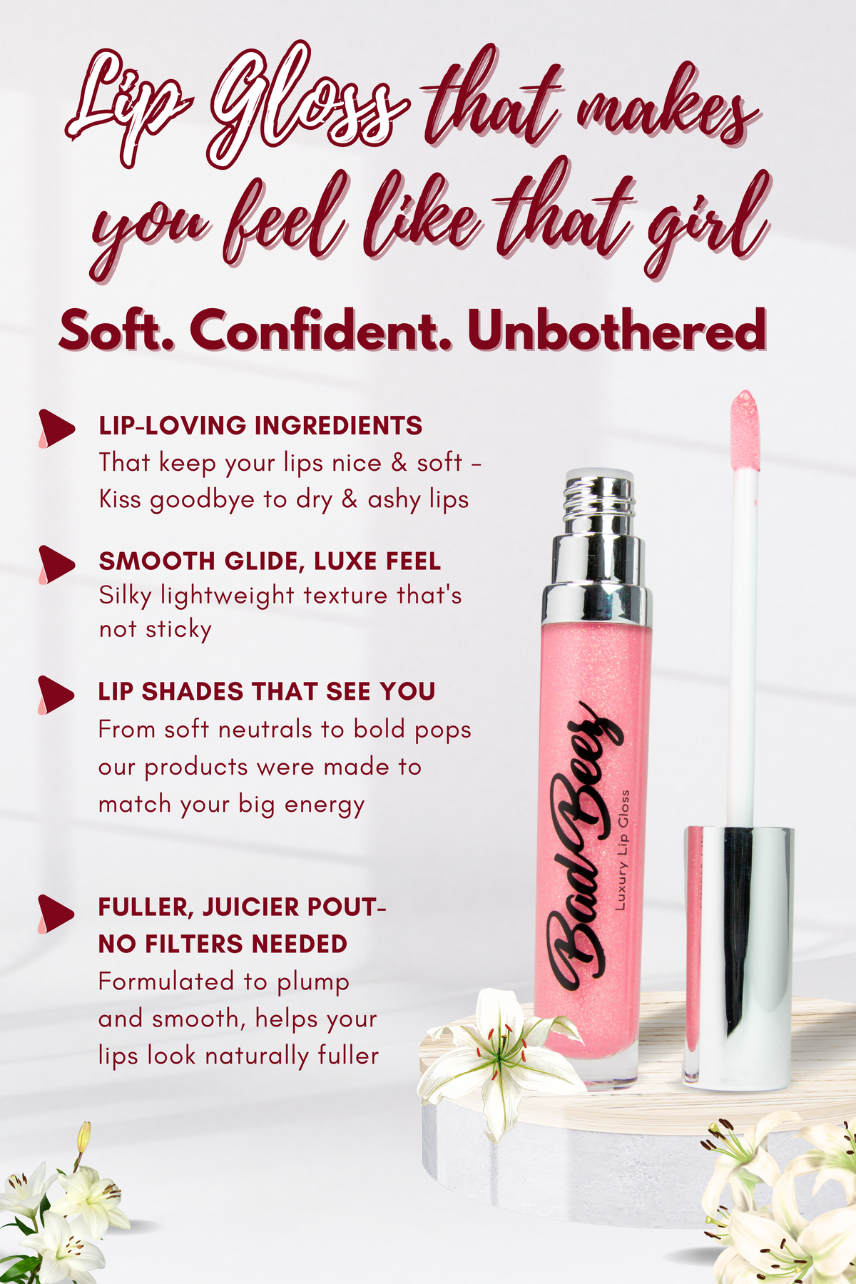 Luxury Lip Gloss | Hydrating & Moisturizing | Cali .24oz