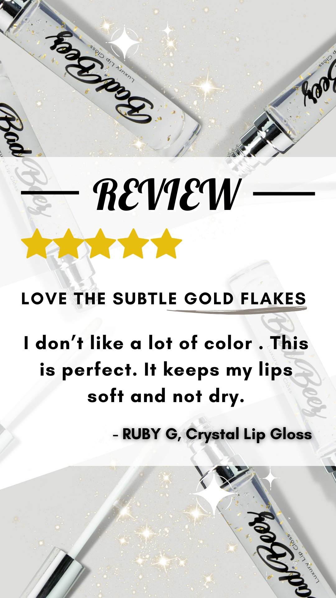 Hydrating & Moisturizing Luxury Lip Gloss | Crystal .24oz
