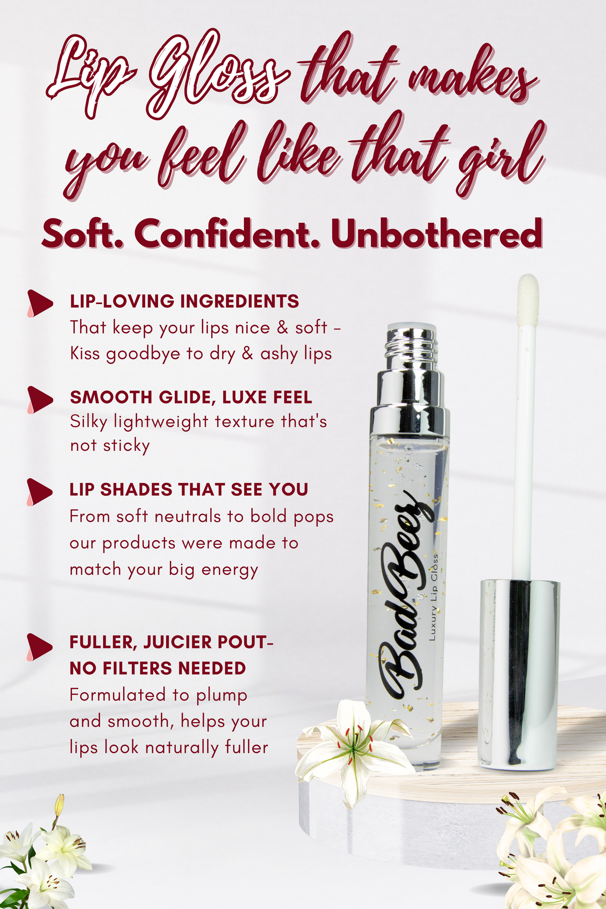 Luxury Lip Gloss | Hydrating & Moisturizing | Krystal .24oz
