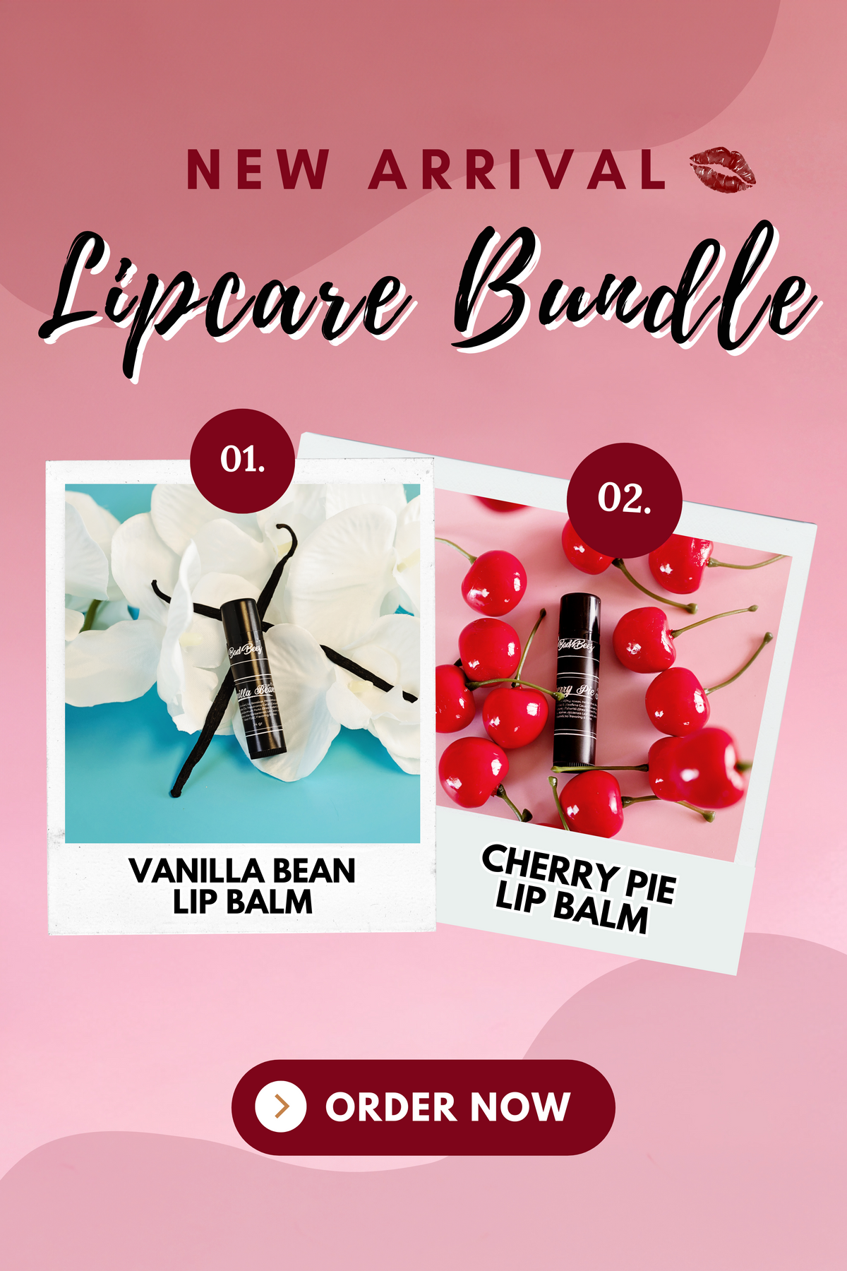 Vanilla & Cherry Lip Balm Duo