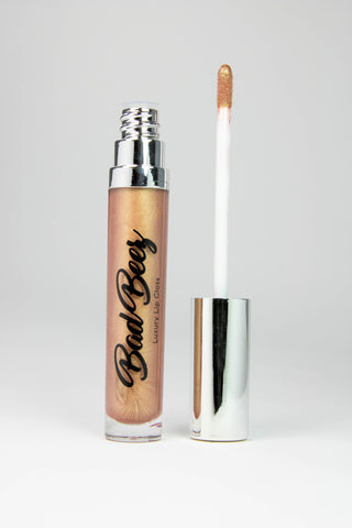 Gold tone shimmer lip gloss