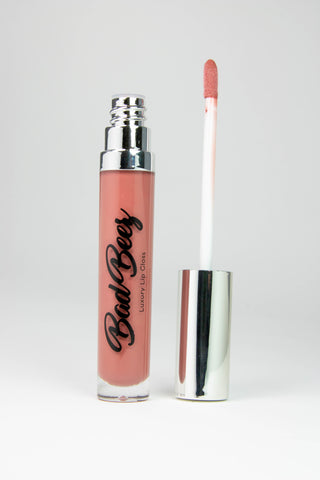 nude color high shine lip gloss in a tube